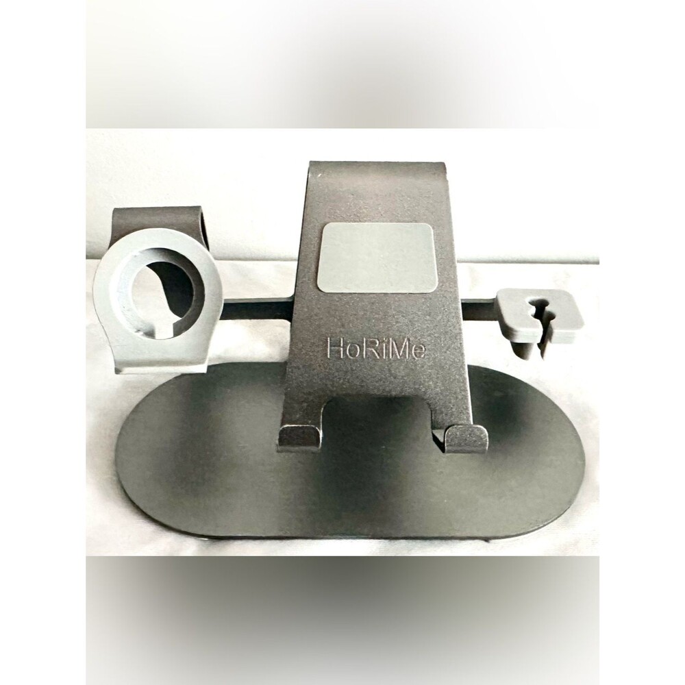 HoRime 3-in-1 Charging Stand Dock for Phone, Smartwatch & Earbuds – Gray